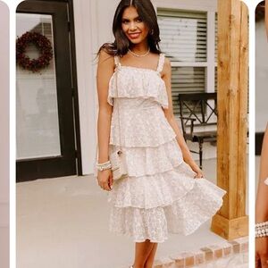 Impressions Groovy Tunes Tiered Midi Dress